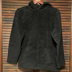 PacSun Black Cozy Sherpa Pullover Hoodie